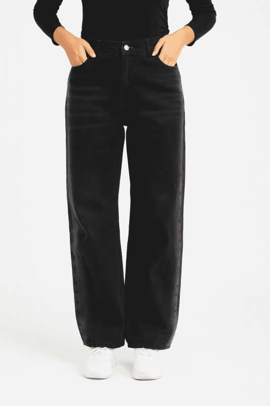 بنطلون جينز وايد ليج