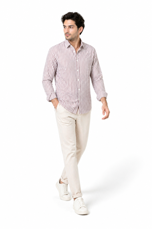 قميص مودرن مقلم 2755